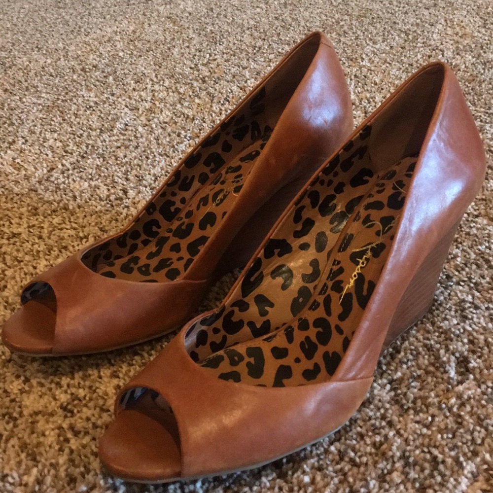 Jessica Simpson peep toe wedges
